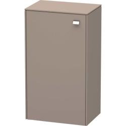 Полупенал Duravit Brioso L, 27х19,6х61 см, подвесной/напольный, (левый), с дверцей/одностворчатый, со стеклянными полками, цвет: базальт/хром, в ванную комнату