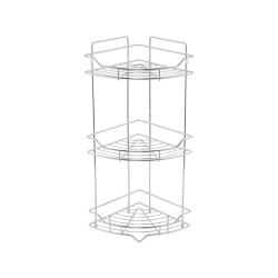 Полка трехъярусная Milardo Grid угловая, 219х219х558 мм проволока стальная, цвет хром GRICC3CM44