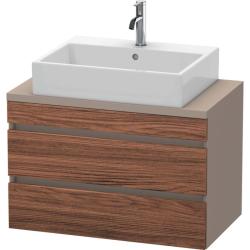 Тумба под раковину для консоли/столешницы Duravit DuraStyle 80х47,8х51,2 см, подвесная, ДСП, цвет: орех темный/базальт, 2 выдвижных ящика, прямоугольная
