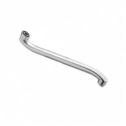 Излив LEDEME 400 мм поворотный, хром, плоский, с аэратором, S-образный, длинный, латунь, для смесителя/ванны/ванной/раковины, без смесителя