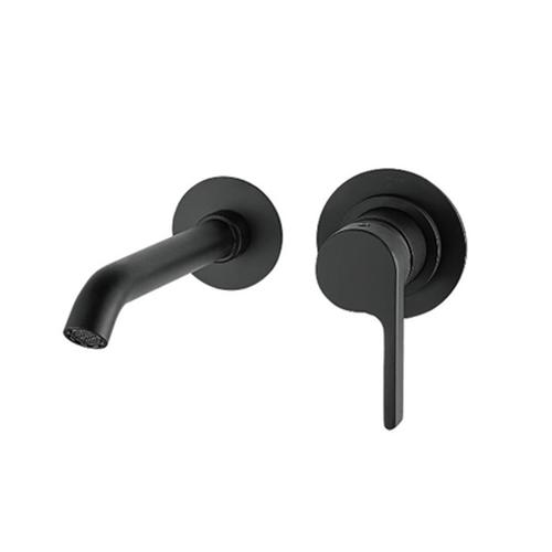 Смеситель для раковины Webert DoReMi однорычажный, настенный, неповоротный, длина 160 мм, латунь, цвет черный