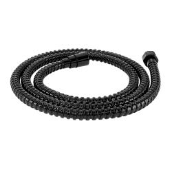 Шланг для душа WasserKRAFT Glan, 150 см, 1/2” и 1/2”  для душа/лейки/ванны, без лейки, внутренняя резьба, ПВХ, в стальной оплетке, цвет черный