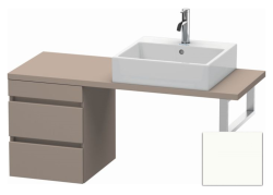 Тумба/шкафчик для консоли/столешницы Duravit DuraStyle под раковину 40х47,8х51,2 см, подвесная, ДСП, цвет: базальт/белый матовый, 2 выдвижных ящика, прямоугольная