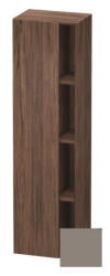 Пенал Duravit DuraStyle, 50x36x180 см, подвесной, (левый), с дверцей, с закрытыми/открытыми полками, цвет: орех темный/базальт, в ванную комнату