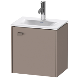 Тумба под раковину Duravit Brioso, 44х31х44,4 см, подвесная, с распашной дверцей, ДСП, цвет: базальт, шкафчик навесной, прямоугольная, правая, в ванную комнату