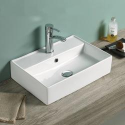 Раковина/умывальник Comforty, 50х35 см, накладная, прямоугольная, санфарфор, цвет белый, с отверстием под смеситель, слив-перелив, умывальник