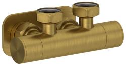 Вентиль 2х3/4" Сунержа угловой скрытый-скрытый EU50, цвет состаренная латунь