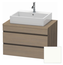 Тумба под раковину для консоли/столешницы Duravit DuraStyle 80х54,8х51,2 см, подвесная, ДСП, цвет: дуб терра/белый матовый, 2 выдвижных ящика, прямоугольная