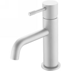 Смеситель для раковины/умывальника Boheme Uno, однорычажный, неповоротный, керамический, длина излива 120 мм, латунь, цвет белый матовый