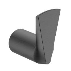 Крючок одинарный Raglo R307.05.09 настенный, латунь, форма округлая, для полотенец/халатов в ванную/туалет/душевую кабину, цвет графит