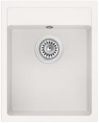 Мойка кухонная Longran Ultra ULS400.500, 40х50 см, врезная, искусственный гранит (LONSTONE), прямоугольная, цвет альпина, без отверстия под смеситель, слив-перелив, без крыла Мойка кухонная Longran Ultra ULS400.500, 40х50 см, врезная, искусственный гранит (LONSTONE), прямоугольная, цвет альпина, без отверстия под смеситель, слив-перелив, без крыла