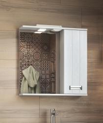 Зеркальный шкаф Vigo Diana 700, 70х15х70 см, с подсветкой, подвесной, цвет белый, зеркало, 1 распашная дверца, механизм доводчика, прямоугольный, правый, правосторонний
