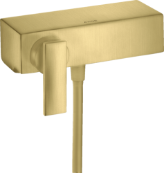 Смеситель для душа Axor Citterio, однорычажный, с рычаговой рукояткой, керамический, настенный, внешнего/наружнего монтажа, без излива, без шланга/лейки, латунь, цвет шлифованная медь, для душа/ванной