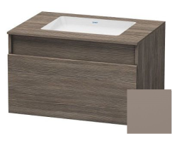 Тумба под раковину для консоли/столешницы Duravit DuraStyle 80х55х50 см, подвесная, ДСП, цвет: сосна серебристая/базальт, 1 выдвижной ящик, прямоугольная