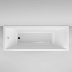 Ванна Am.Pm Gem 180х70 акриловая, цвет белая, (без гидромассажа, рамы, сифона, фронтальной панели) прямоугольная, левосторонняя/правосторонняя