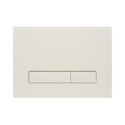 Кнопка смыва KK-POL M16 Omnes Gelida прямоугольная, цвет бежевый матовый, стекло, клавиша управления для сливного бачка, инсталляции унитаза, двойная, механическая, панель, универсальная, размер 245х175х14 мм