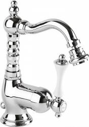 Смеситель для биде Cezares Margot, однорычажный, низкий, длина излива 155 мм, поворотный, керамический, латунь, цвет хром, с донным клапаном