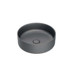 Раковина IDDIS Ray 35,5х35,5х12 см, накладная, круглая, керамическая/фарфоровая, цвет серый матовый, без отверстия под смеситель, без слив-перелива, умывальник