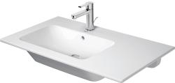 Раковина DURAVIT ME by Starck WonderGliss 83х49х18 см, подвесная, прямоугольная, санфарфор, с крылом, чаша слева, цвет белый, 2 отверстия под смеситель, антигрязевое покрытие, слив/перелив, левая