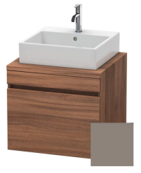 Тумба под раковину для консоли/столешницы Duravit DuraStyle 80х47,8х51,2 см, подвесная, ДСП, цвет: орех/базальт, 1 выдвижной ящик, прямоугольная