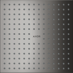 Верхний душ AXOR ShowerSolutions 250/250 2jet, потолочный/скрытый монтаж, квадратный, с 2 режимами, размер 25х25 см, металлический, цвет: полированный черный хром, для душа/ванной