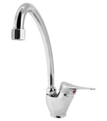 Смеситель для кухни/мойки Варион VarioFin Selta однорычажный, керамический, U-образный/поворотный излив 165 мм, латунь, цвет хром 2846793