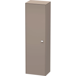 Пенал Duravit Brioso L, 52x36x177 см, подвесной, (левый), с дверцей, с полкой, со стеклянными полками, цвет: базальт/хром, в ванную комнату