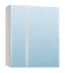 Зеркальный шкаф GRADEONIKA "Дафна 600", 60х14х70 см, без подсветки, подвесной, цвет белый, зеркало, 2 распашные дверцы, прямоугольный, правый/левый, правосторонний/левосторонний, универсальный