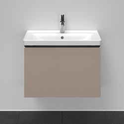 Тумба под раковину Duravit D-Neo, 68,4х44,2х44 см, подвесная, 1 выдвижной ящик, ДСП, цвет: базальт, шкафчик навесной, прямоугольная, правая/левая, в ванную комнату