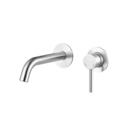 Смеситель для раковины/умывальника Knotlor Eclipse встраиваемый, однорычажный, неповоротный, длина излива 190 мм, керамический, нержавеющая сталь, цвет матовая сталь