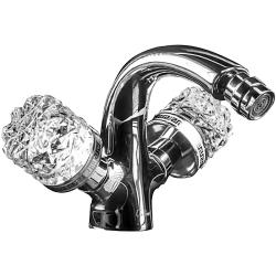 Смеситель для биде Boheme Crystal, двухвентильный, неповоротный, керамический, длина излива 120 мм, латунь, цвет хром Смеситель для биде Boheme Crystal, двухвентильный, неповоротный, керамический, длина излива 120 мм, латунь, цвет хром
