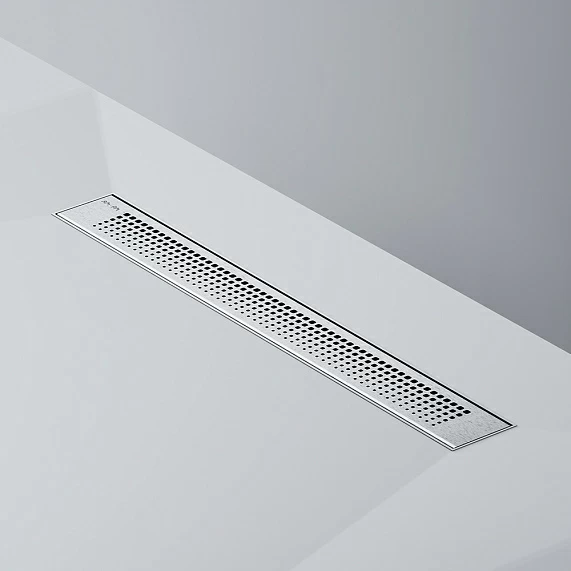 Душевой трап (лоток) AM.PM PrimeFlow 600 мм комбинированный затвор, со стальной матовой решеткой, перфорированная, выходная труба 50 мм, линейный