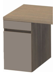 Тумба/шкафчик для консоли/столешницы Duravit DuraStyle под раковину 30х54,8х51,2 см, подвесная, ДСП, цвет: дуб терра/базальт, 1 выдвижной ящик, прямоугольная