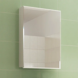 Зеркальный шкаф Vigo Grand-500, 50х14х71,4 см, подвесной, цвет белый, зеркало, 1 распашная дверца, механизм доводчика, прямоугольный
