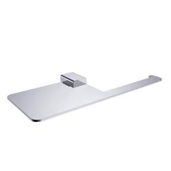 Держатель для туалетной бумаги Raglo R301.03 без крышки, с полочкой для телефона, цвет хром, настенный, нержавеющая сталь, форма прямоугольная, для туалета/ванной