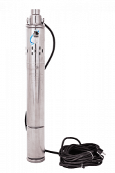 Насос погружной для скважин Aquario "HIPPO" 3НГВ-25/70 (кабель 15м) мощность 480 Вт напор 70 м расход 25 л/мин