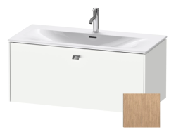 Тумба под раковину для консоли/столешницы Duravit Brioso 102х48х44,2 см, подвесная, ДСП, цвет: дуб европейский/хром, 1 выдвижной ящик, прямоугольная