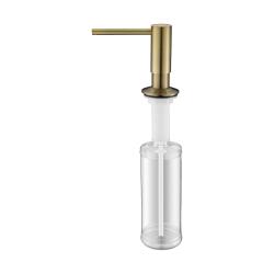 Встраиваемый дозатор Paulmark Decus для жидкого мыла/моющего средства, латунь/пластик, цвет бронза, емкость дозатора прозрачная, объем - 350 мл, для кухонных моек