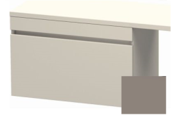 Тумба/шкафчик для консоли/столешницы Duravit DuraStyle под раковину 80х47,8х51,2 см, подвесная, ДСП, цвет: серо-коричневый/базальт, 1 выдвижной ящик, прямоугольная