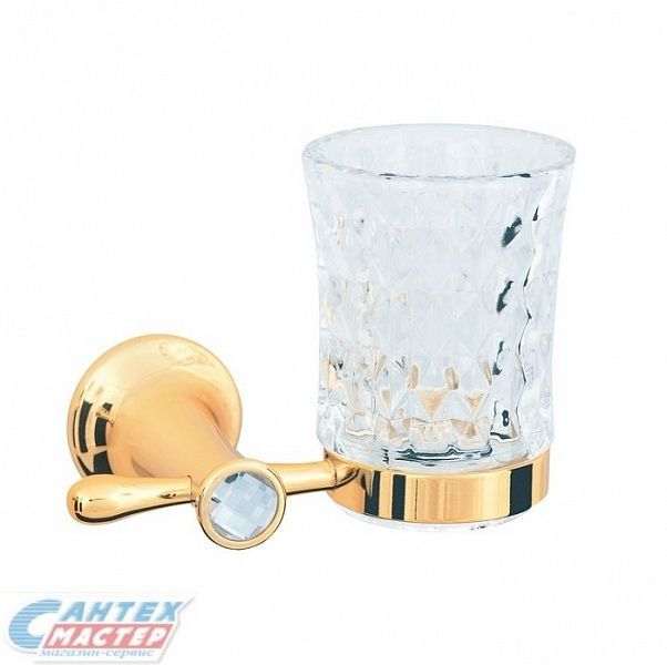 Стакан для зубных щеток Boheme Chiaro подвесной одинарный золото 10504