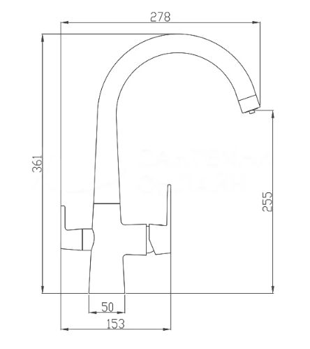 Смеситель для кухни/мойки ZorG Steel Hammer 819, под фильтр, однорычажный, поворотный, керамический картридж, длина излива 248 мм, латунь, цвет бронза