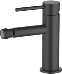 Смеситель для биде Aquatek Европа однорычажный, керамический картридж, поворотный излив, длина 130 мм, латунь, цвет матовый черный, без шланга/лейки