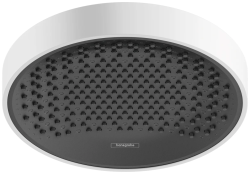 Верхний душ Hansgrohe Rainfinity 250 1jet, настенный/потолочный монтаж, круглый, с 1 режимом: PowderRain, размер 25 см, алюминий, цвет матовый белый/графит