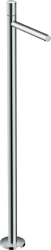 Смеситель для раковины/умывальника Axor Uno, однорычажный, напольный, с рукояткой zero, фиксированный излив, длина излива 26 см, керамический, латунь, цвет хром, без сливного гарнитура