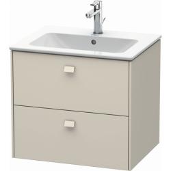 Тумба под раковину для консоли/столешницы Duravit Brioso 62х48х44,2 см, подвесная, ДСП, цвет: серо-коричневый, 2 выдвижных ящика, прямоугольная