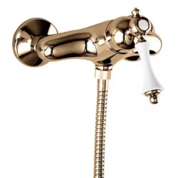 Смеситель для душа Cezares Margot, настенный, однорычажный, без излива, керамический, латунь, цвет бронза Смеситель для душа Cezares Margot, настенный, однорычажный, без излива, керамический, латунь, цвет бронза