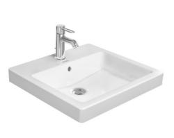 Раковина DURAVIT Vero, 50х46,5х17 см, встраиваемая сверху, прямоугольная, санфарфор, цвет белый, с 1 отверстием под смеситель, слив/перелив