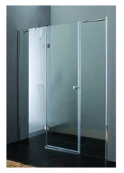 Душевая дверь Cezares Verona, 185х195 см прозрачное стекло/профиль хром, в нишу, универсальная установка, прозрачное закаленное стекло, распашная