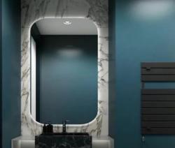 Зеркало АураМира Парадиз, 90х50 см, с LED/ЛЕД-подсветкой, прямоугольное, выключатель сенсорный, с диммером, для ванны, навесное/подвесное/настенное