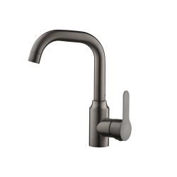 Смеситель для раковины/умывальника AQUEDUC однорычажный, поворотный на 360, керамический, длина излива 120 мм нержавеющая сталь, цвет серый 345730